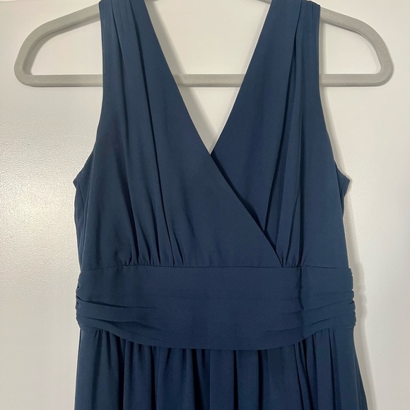 Lulus Thoughts Of Hue Navy Blue Surplice Maxi Dress - Size S - Picture 6 of 9